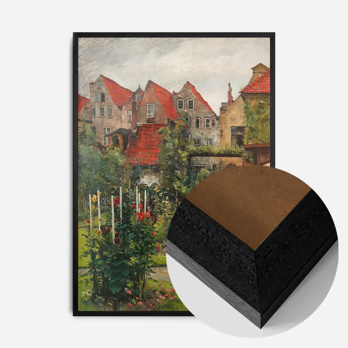 Urban garden in Lübeck by Hermann Linde Poster Print