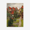 Urban garden in Lübeck by Hermann Linde Poster Print