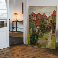 Urban garden in Lübeck by Hermann Linde Poster Print