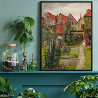 Urban garden in Lübeck by Hermann Linde Poster Print