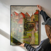 Urban garden in Lübeck by Hermann Linde Poster Print