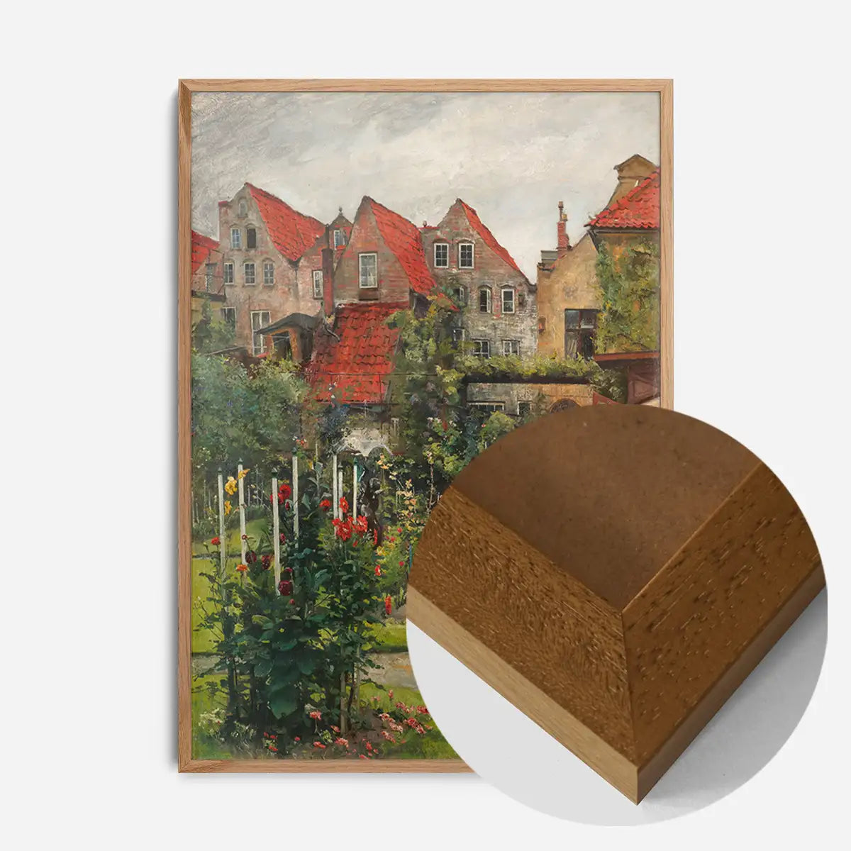 Urban garden in Lübeck by Hermann Linde Poster Print