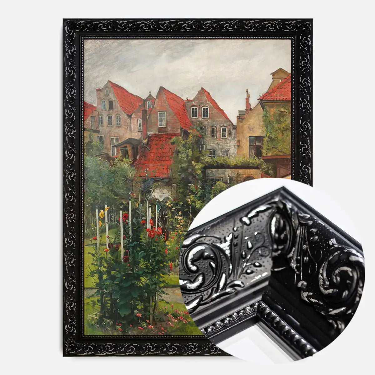 Urban garden in Lübeck by Hermann Linde Poster Print