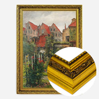 Urban garden in Lübeck by Hermann Linde Poster Print