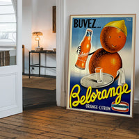 Vintage Belorange Orange Soda French Design Poster Print