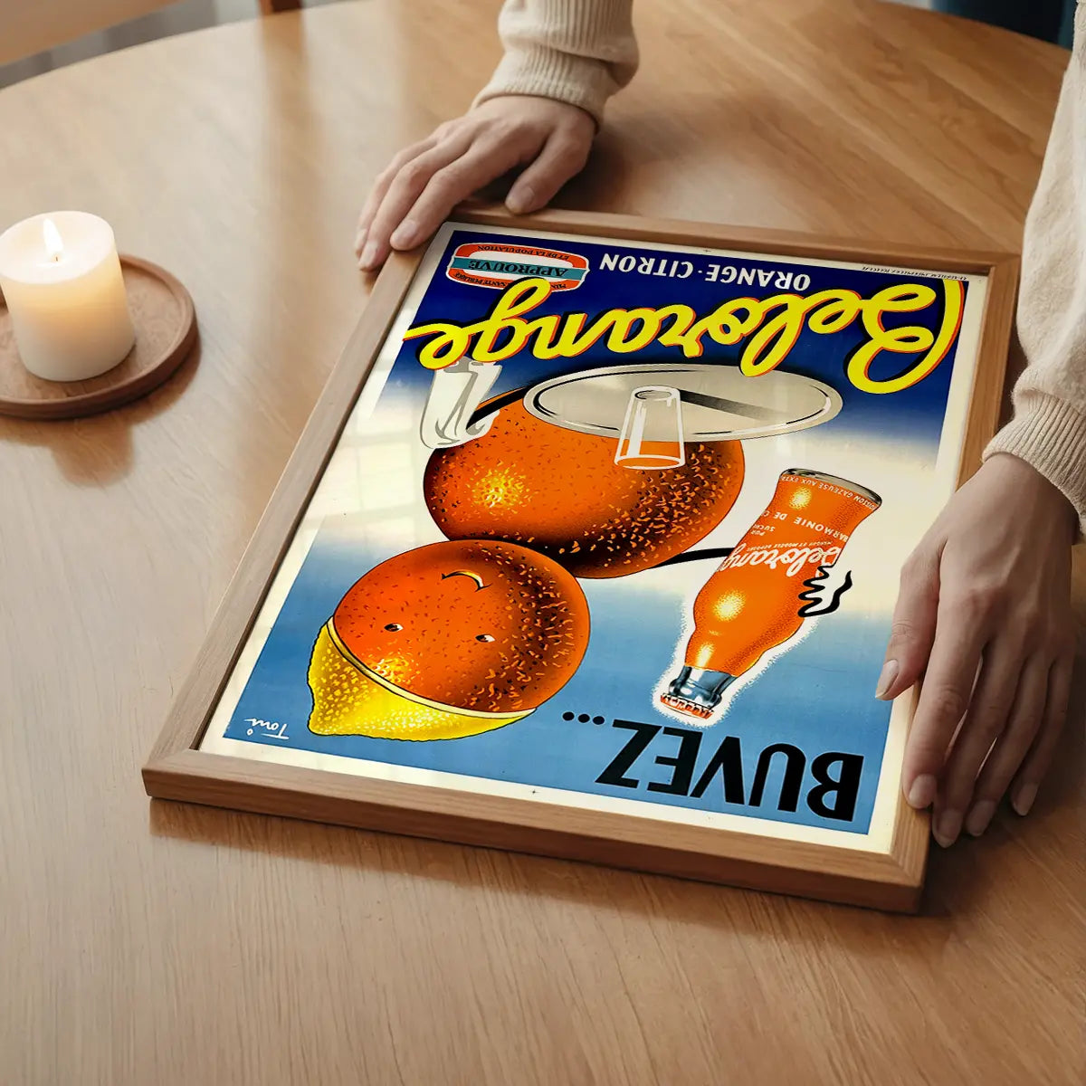 Vintage Belorange Orange Soda French Design Poster Print