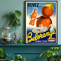 Vintage Belorange Orange Soda French Design Poster Print