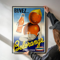 Vintage Belorange Orange Soda French Design Poster Print