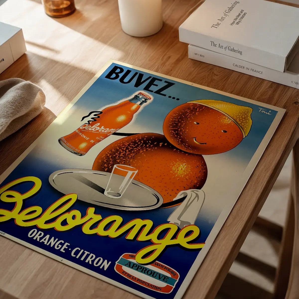 Vintage Belorange Orange Soda French Design Poster Print
