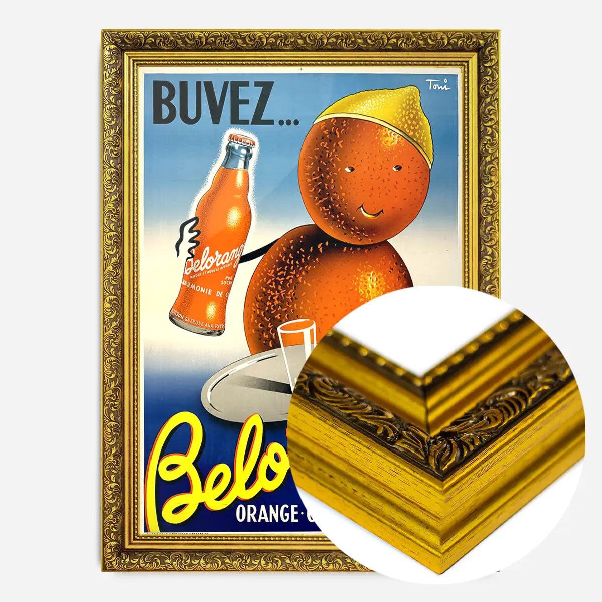 Vintage Belorange Orange Soda French Design Poster Print