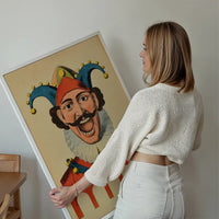 Vintage French Target Practice Poster Jester Print