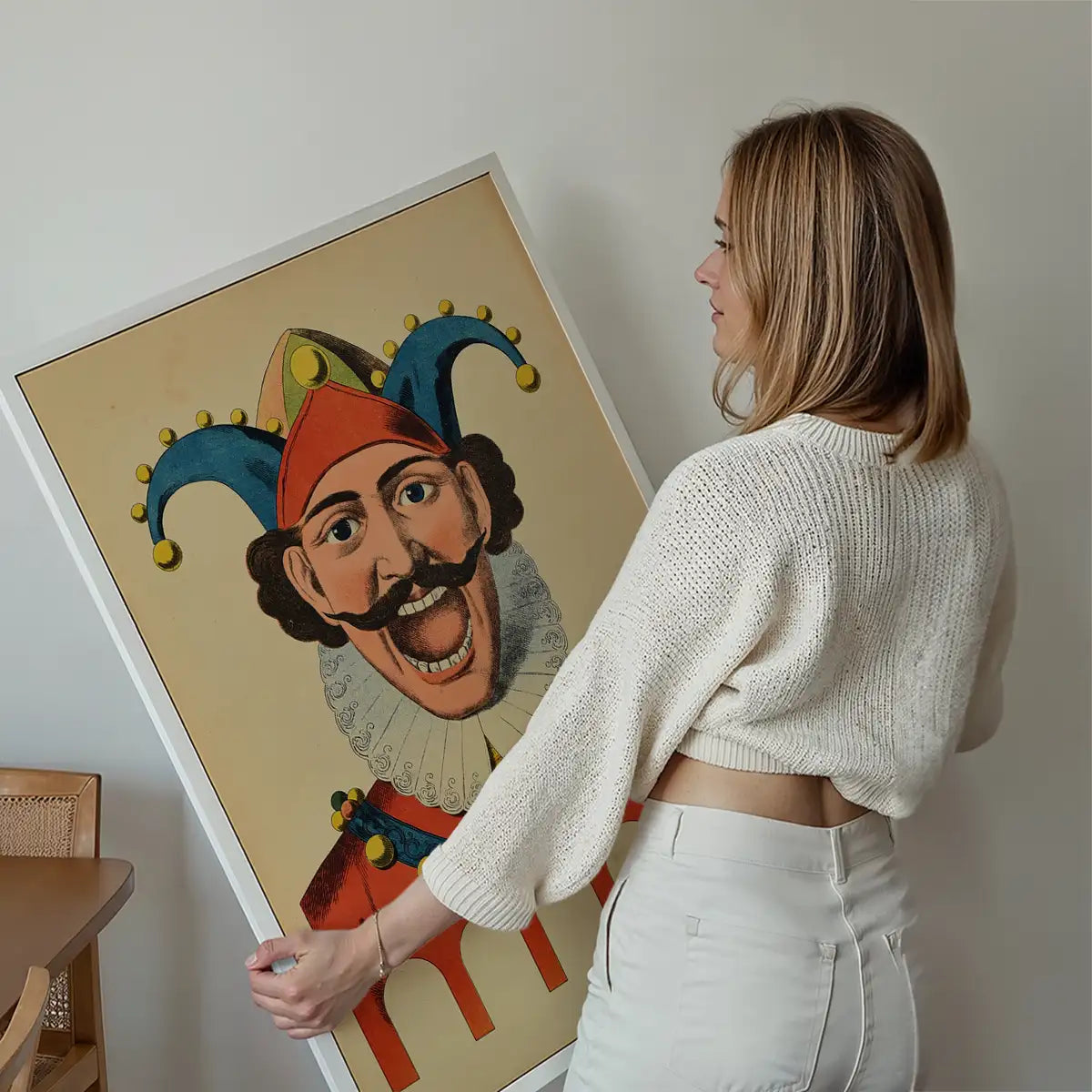 Vintage French Target Practice Poster Jester Print