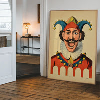 Vintage French Target Practice Poster Jester Print