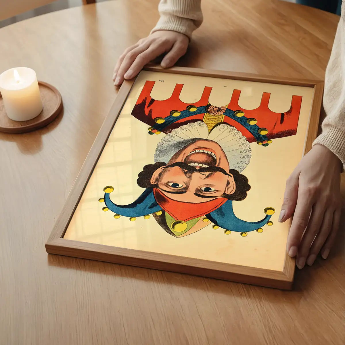 Vintage French Target Practice Poster Jester Print