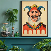 Vintage French Target Practice Poster Jester Print