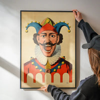Vintage French Target Practice Poster Jester Print