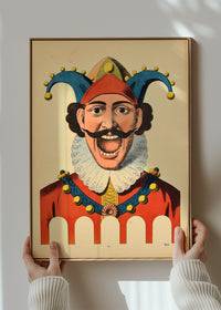 Vintage French Target Practice Poster Jester Print