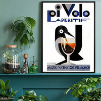 Pi Volo Aperetif French Design Poster Print