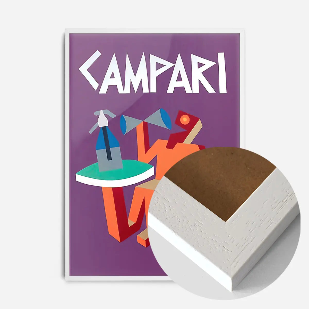 Purple Campari Design Poster Print