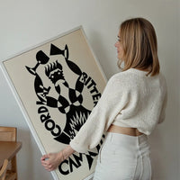 Black and White Campari Bitter Cordial Fortunato Depero Poster Print