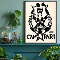 Black and White Campari Bitter Cordial Fortunato Depero Poster Print