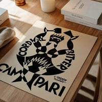 Black and White Campari Bitter Cordial Fortunato Depero Poster Print