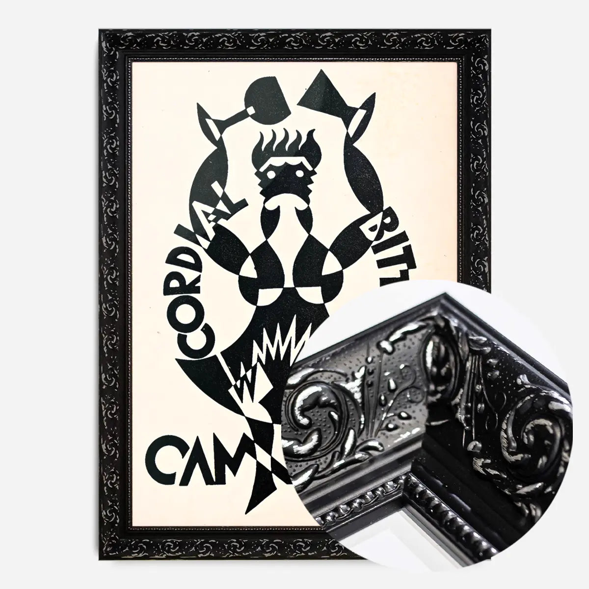 Black and White Campari Bitter Cordial Fortunato Depero Poster Print