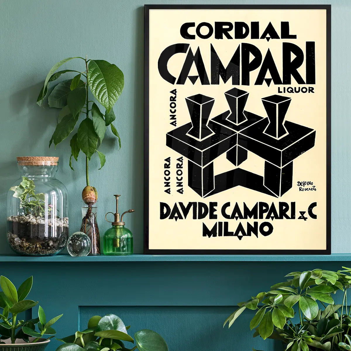 Campari Cordial Fortunato Depero Italian Futurist Print