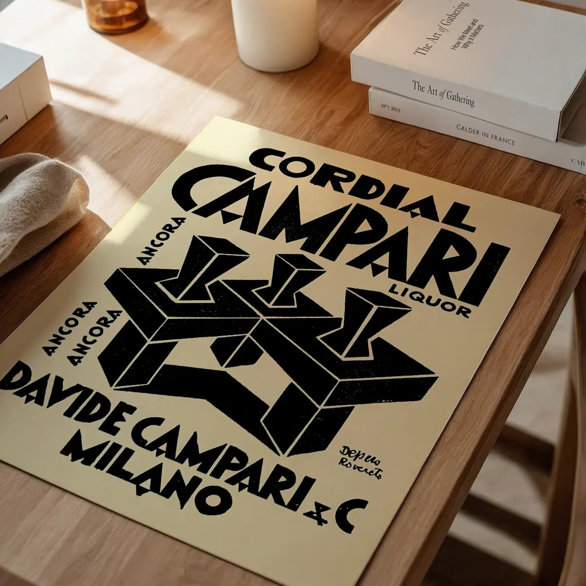 Campari Cordial Fortunato Depero Italian Futurist Print