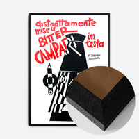 Bitter Campari in Testa Black and White Fortunato Depero Print
