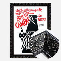 Bitter Campari in Testa Black and White Fortunato Depero Print