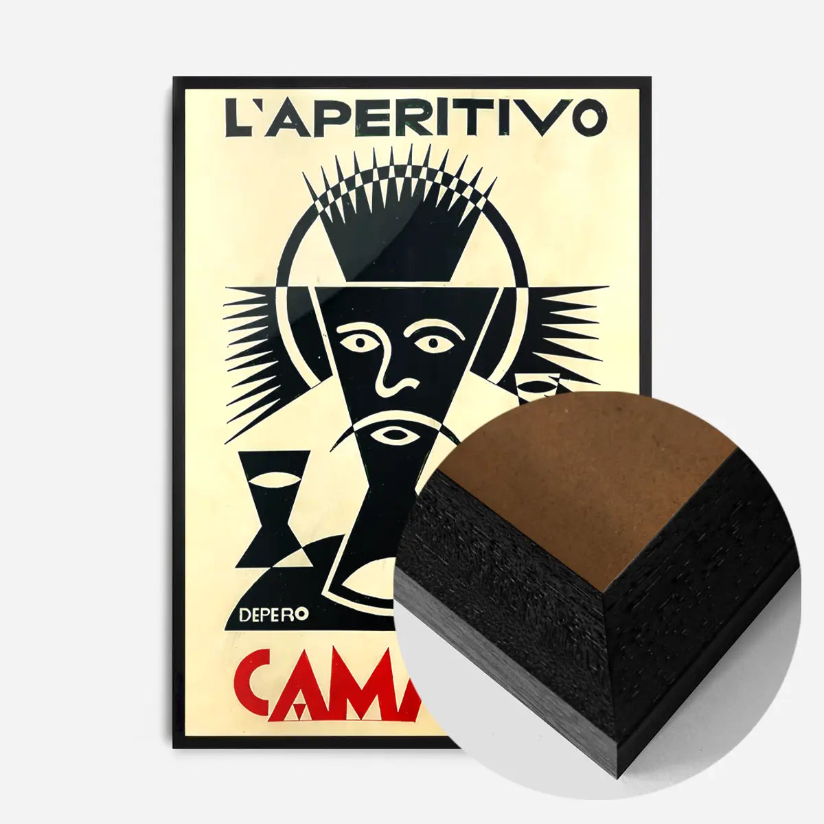Campari L'Aperetivo Face Fortunato Depero Poster Print