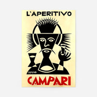 Campari L'Aperetivo Face Fortunato Depero Poster Print