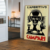 Campari L'Aperetivo Face Fortunato Depero Poster Print