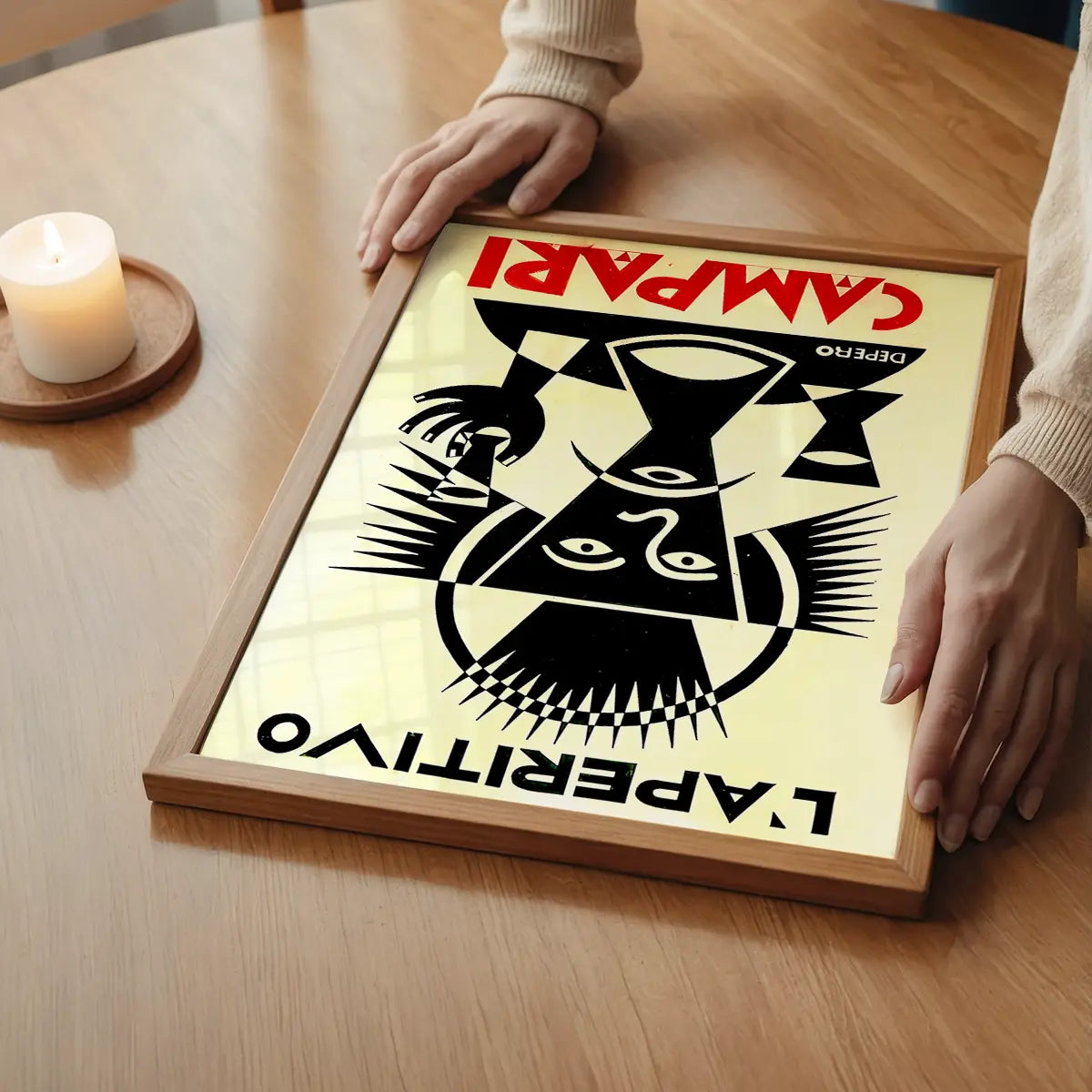 Campari L'Aperetivo Face Fortunato Depero Poster Print