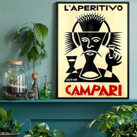 Campari L'Aperetivo Face Fortunato Depero Poster Print