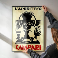 Campari L'Aperetivo Face Fortunato Depero Poster Print
