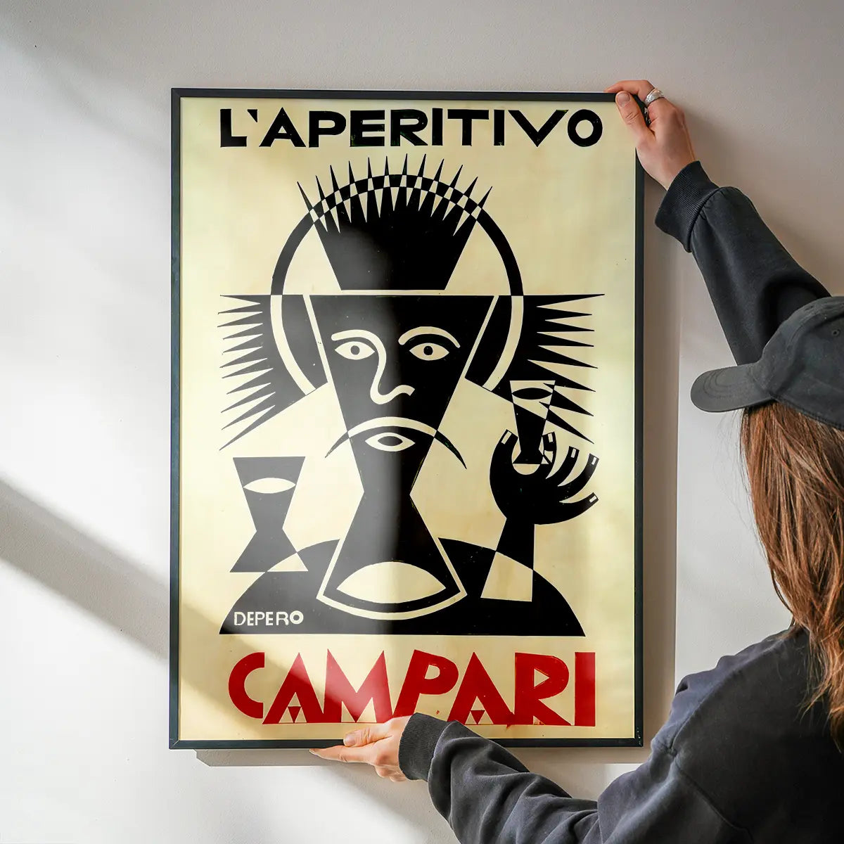 Campari L'Aperetivo Face Fortunato Depero Poster Print