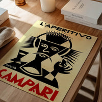 Campari L'Aperetivo Face Fortunato Depero Poster Print
