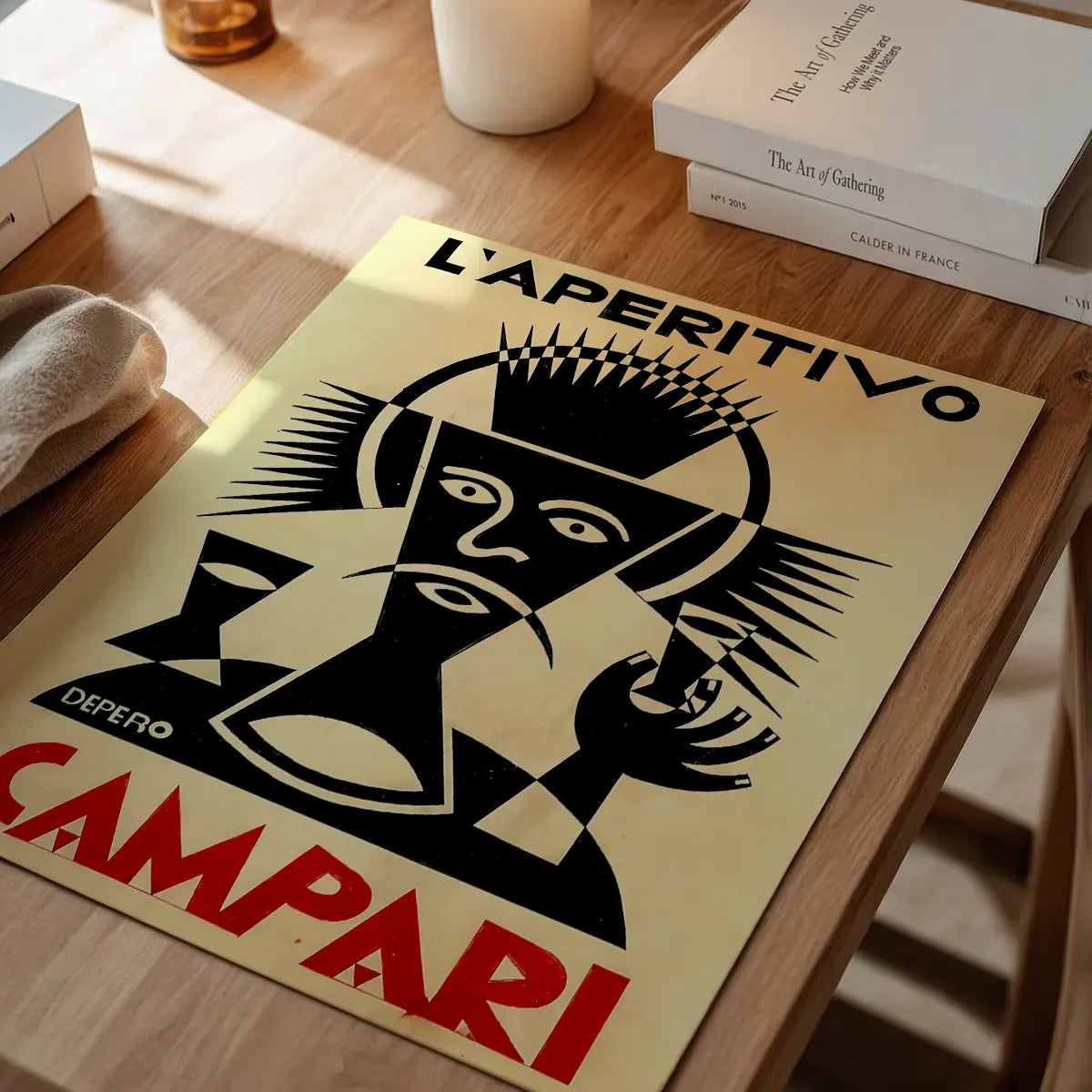 Campari L'Aperetivo Face Fortunato Depero Poster Print