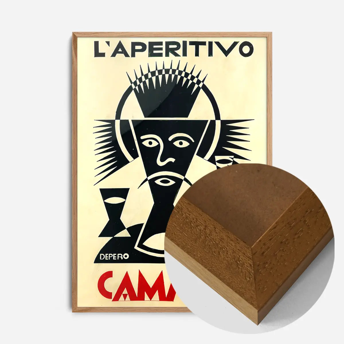 Campari L'Aperetivo Face Fortunato Depero Poster Print