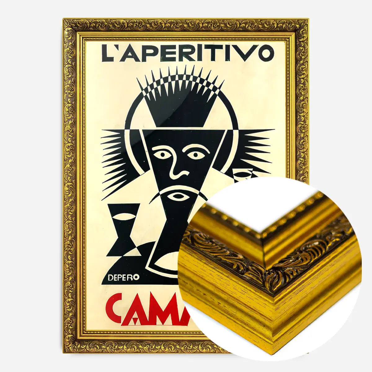 Campari L'Aperetivo Face Fortunato Depero Poster Print