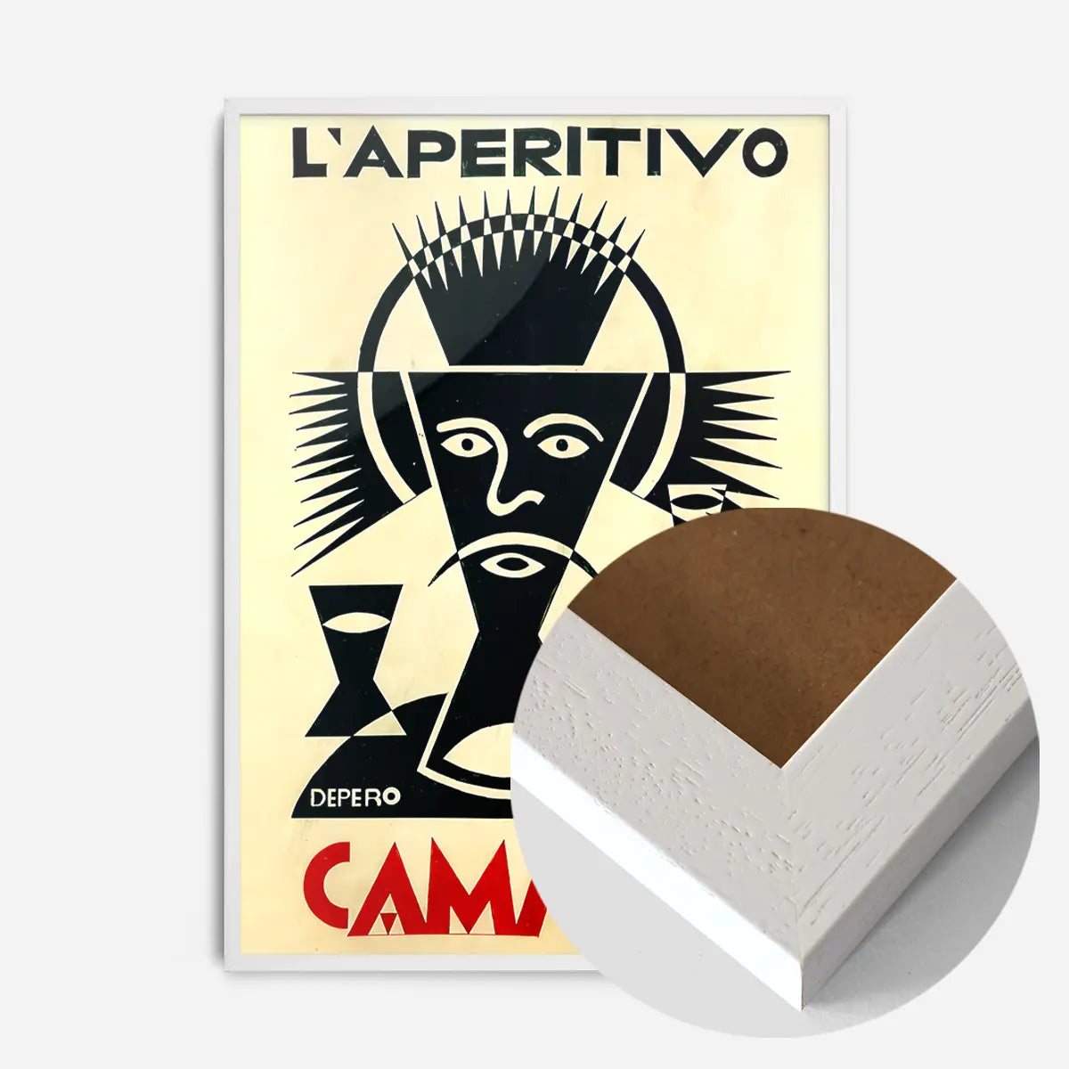 Campari L'Aperetivo Face Fortunato Depero Poster Print