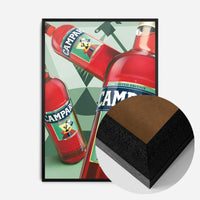 Photorealistic Campari Bottles Poster Print