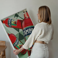 Photorealistic Campari Bottles Poster Print