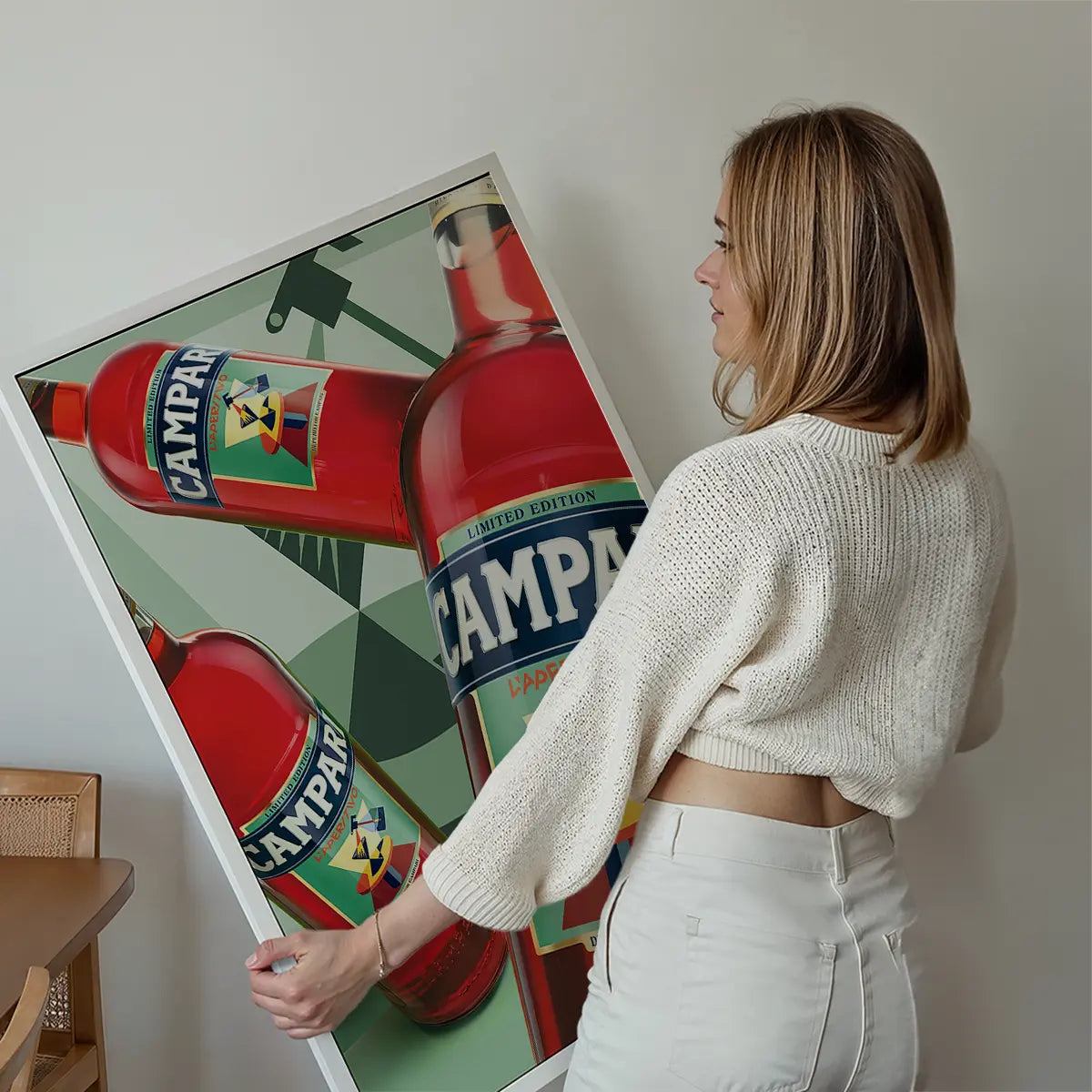Photorealistic Campari Bottles Poster Print