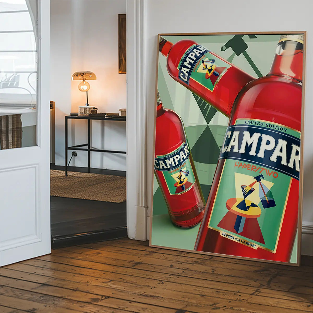 Photorealistic Campari Bottles Poster Print