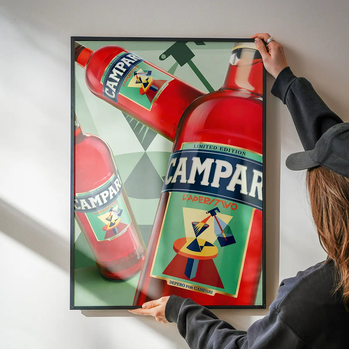 Photorealistic Campari Bottles Poster Print