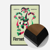 Green Fernet Branca Italian Design Poster Print