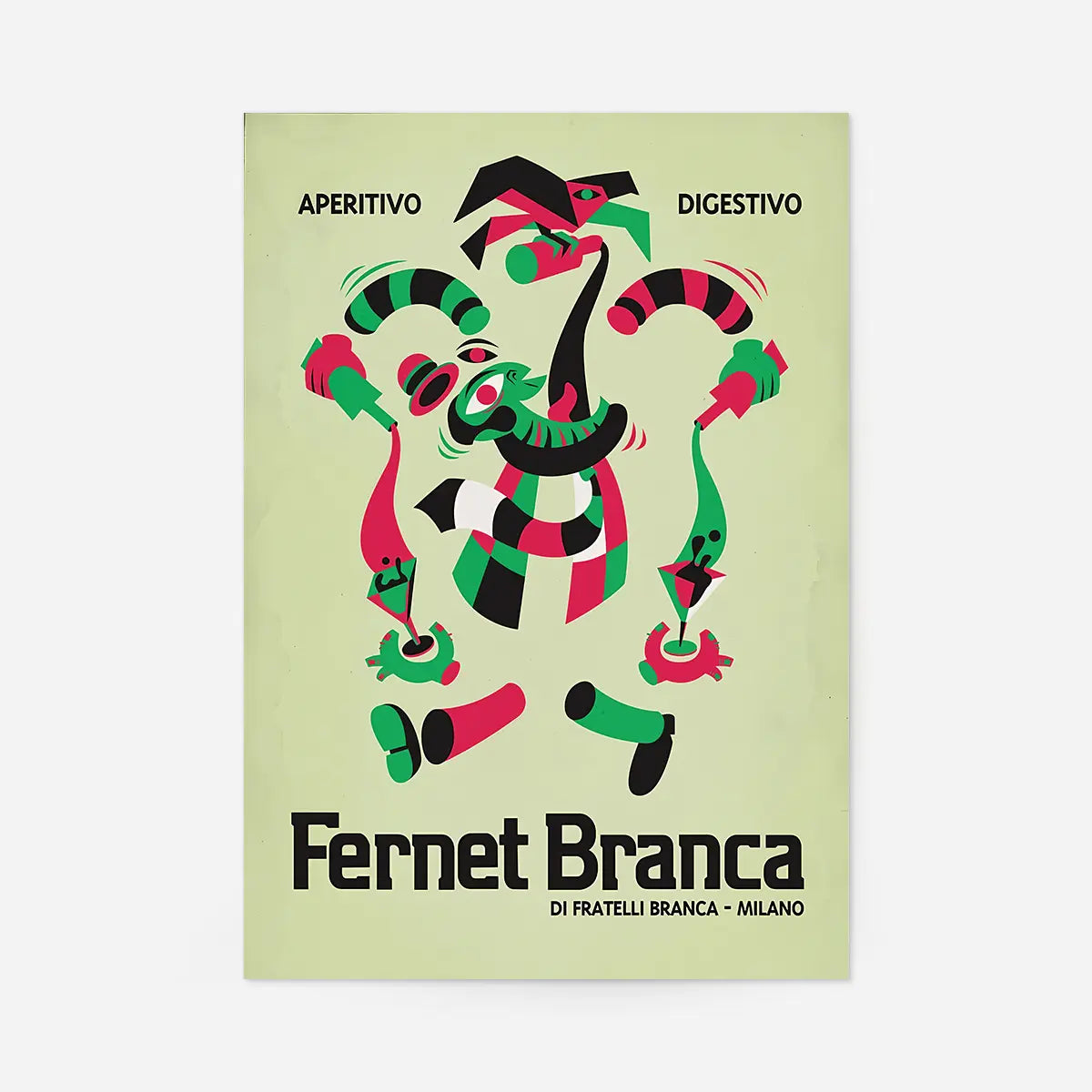 Green Fernet Branca Italian Design Poster Print